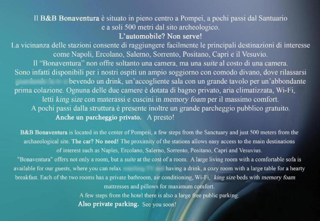 B&B Bonaventura Pompeii Eksteriør bilde